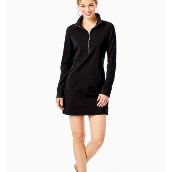 Lilly Pulitzer Size S Skipper Popover Dress Black - Picture 1 of 8